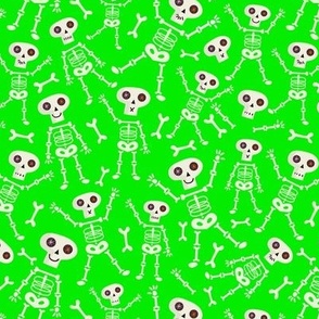 Skeleton Bright Green Small Scale