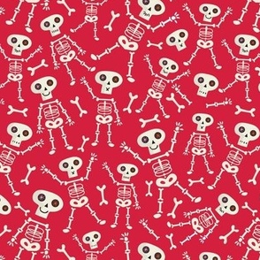 Skeleton Raspberry Red Small Scale