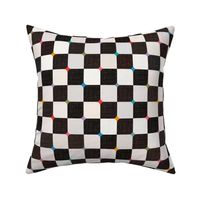 Pattern Clash - Checkerboard with Tiny Stars / Large