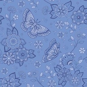 Butterflies in Blue—Medium Scale