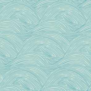 Sea Waves in Blue Green