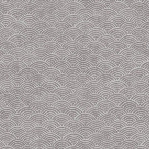 Ocean Waves, Surf in Taupe | Sea fabric, hand drawn Japanese wave pattern in warm gray, seigaiha fabric, boho print for coastal decor, seaside, neutrals, beach accessories.