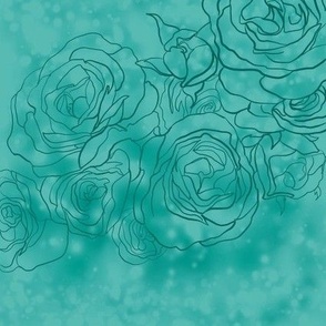 roses be mine Teal