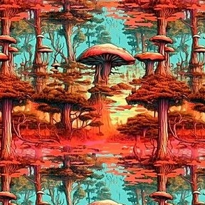 Sunset Mushroom Swamp