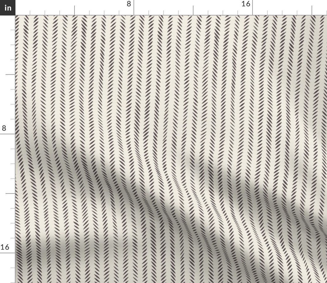 Hand drawn Herringbone | Creamy White, Purple-Brown-Gray 02 | Stripe