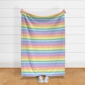 Bright Pastel Rainbow Polka Dot Gingham Washi - medium horizontal