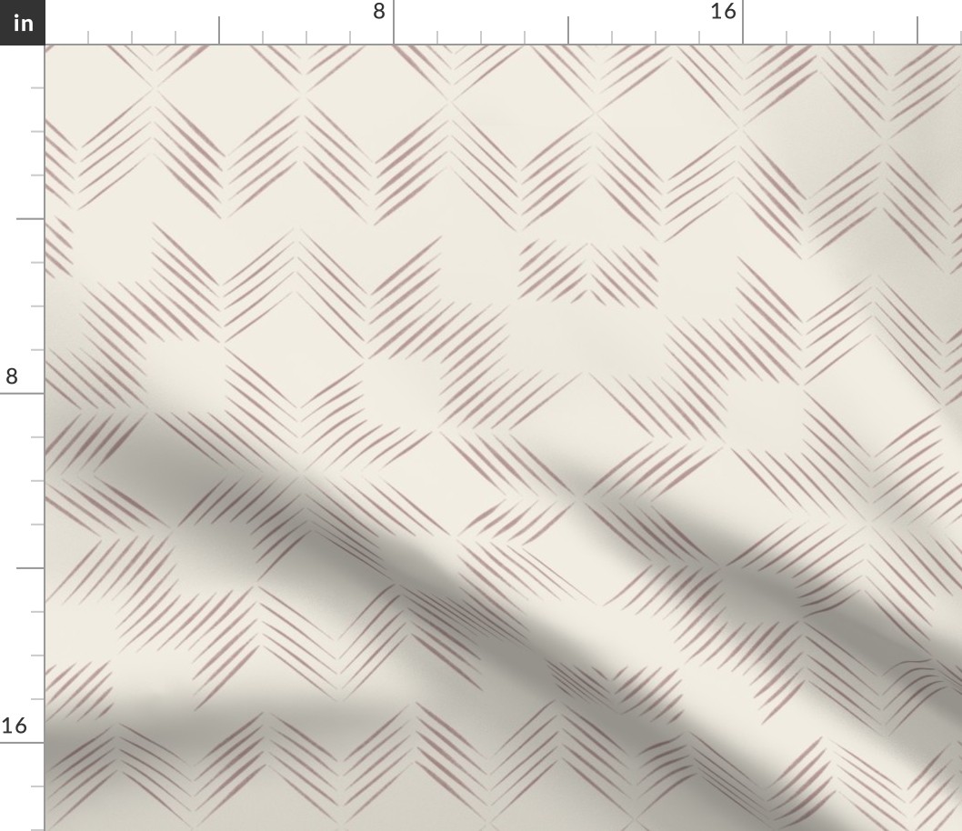 Lines _ Creamy White_ Dusty Rose PInk _ Geometric
