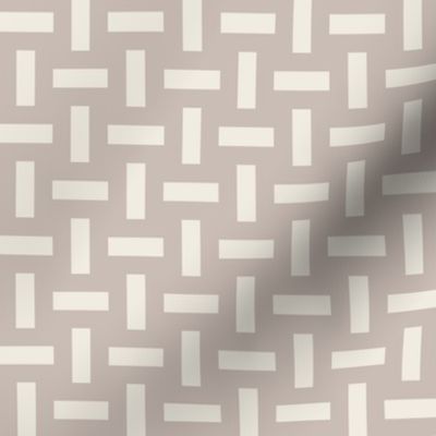 Simple Rectangles | Creamy White, Silver Rust | Geometric