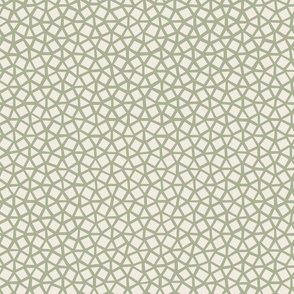 Small Mosaic | Creamy White, Light Sage Green | Geometric