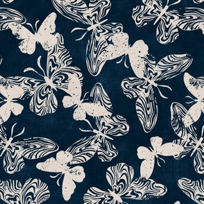 Butterfly Swirl Navy