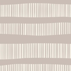 Wonky Striped Stripes | Creamy White, Silver Rust | Geometric