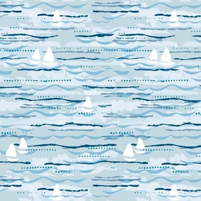 Waves and Sails - Ocean - Medium