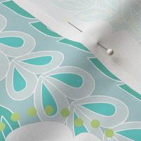 kanzashi willow - teal blues