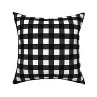 Medium scale black and white gingham - black and white check - 6 inch repeat