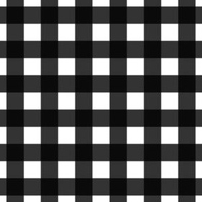 Small scale black and white gingham - black and white check - 3 inch repeat