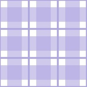 Medium scale lilac plaid - lilac gingham with narrow darker lilac stripe - 6 inch repeat