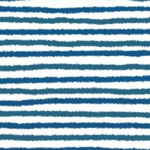 Fuzzy Stripes - Navy Teal