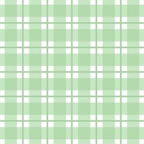 Small scale green plaid - green gingham with narrow darker stripe - 3 inch repeat