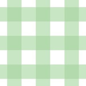 Medium scale green gingham - green and white check - 6 inch repeat