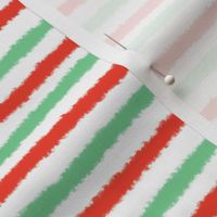 Fuzzy Stripes - Red Green