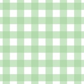 Small scale green gingham - green and white check - 3 inch repeat