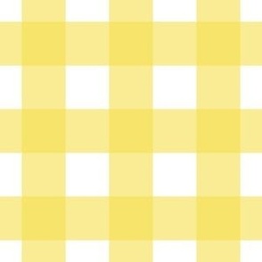 Medium scale illuminating yellow gingham - yellow and white check - 6 inch repeat