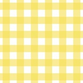 Small scale illuminating yellow gingham - yellow and white check - 3 inch repeat