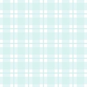 Small Mint Julep plaid - Mint gingham with narrow darker stripe - 3 inch repeat