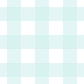 Medium scale Mint Julep gingham - mint and white check - 6 inch repeat