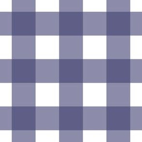 Medium scale Navy Blue gingham - Navy and white check - 6 inch repeat