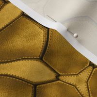 (M)  Faux Leather Patchwork / Leather Patchwork Imitation / 2 /Mustard / Rust / Ochre / medium scale