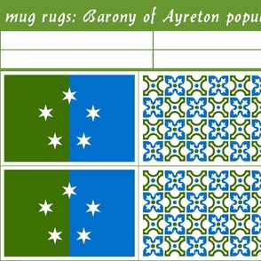 mug rugs: Barony of Ayreton (SCA)