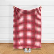 Medium scale red gingham - red and white check - 6 inch repeat