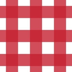 Medium scale red gingham - red and white check - 6 inch repeat