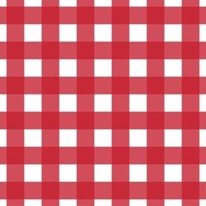 Small scale red and white gingham - red and white check - 3 inch repeat