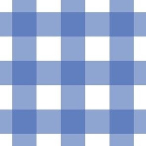 Medium scale royal blue gingham - 6 inch repeat