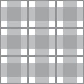 Medium scale Ultimate Gray plaid - Ultimate Gray gingham with narrow darker stripe - 6 inch repeat