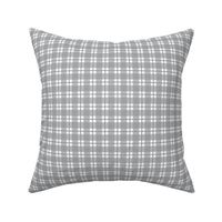 Small Ultimate Gray plaid - Ultimate Gray gingham with narrow darker stripe - 3 inch repeat