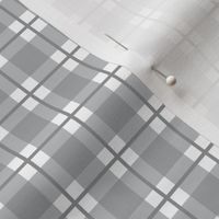 Small Ultimate Gray plaid - Ultimate Gray gingham with narrow darker stripe - 3 inch repeat