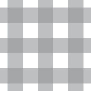 Medium scale Ultimate Gray gingham - gray and white check - 6 inch repeat