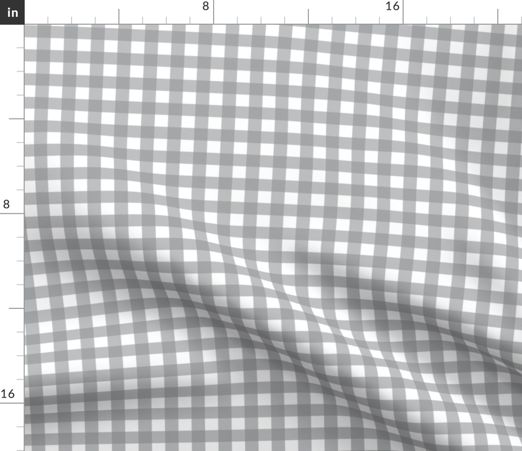 Small scale Ultimate Gray gingham - gray and white check - 3 inch repeat