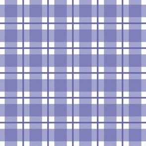 Small scale Very Peri plaid - blue purple gingham check with narrow darker stripe - 3 inch repeat