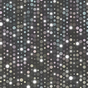 Glam Black and White Dots (Large) | Halloween Aesthetic Goth Sequins