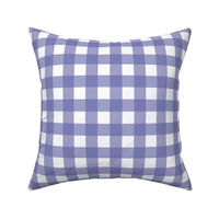 Medium scale Very Peri gingham - blue purple and white check - 6 inch repeat