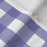 Medium scale Very Peri gingham - blue purple and white check - 6 inch repeat