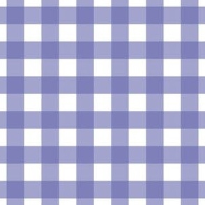 Small scale very peri gingham - blue - purple and white check - 3 inch repeat