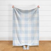 Gingham 6-INCH: Powdery Blue Gingham Check Large Scale, Buffalo Check, Buffalo Plaid