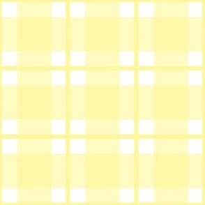 Medium scale yellow plaid - yellow gingham check with narrow darker stripe - 6 inch repeat