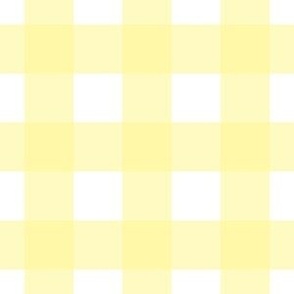 Medium scale yellow gingham - yellow and white check - 6 inch repeat