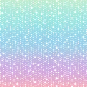 Pastel Rainbow Ombre Polka Dots (Medium)